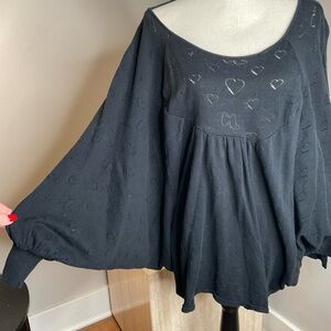 ❤️ Harajuku Lovers batwing black top, flowy & oversized, size XL, RARE!